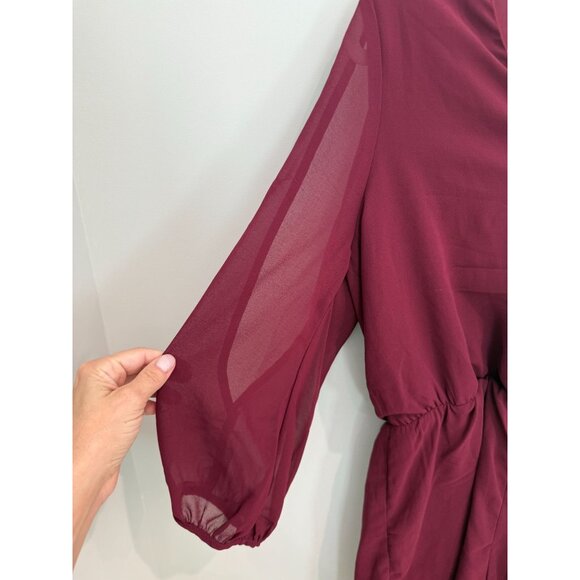 Brand new Lulus Luck & Love 3/4 Sleeve Romper, size medium - Picture 8 of 16